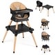 preview thumbnail 2 of 16, Costway 9-in-1 Kids Table & Chair Set with Solid Wood Legs, Removable Coffee + Black