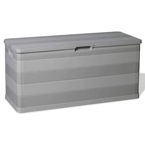 vidaXL Outdoor Storage Deck Box Chest Cabinet for Patio Cushions Garden Tools - 46.1"x17.7"x22"