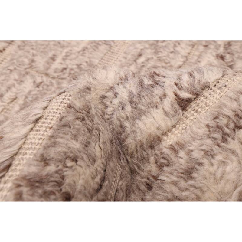 ECARPETGALLERY Hand-knotted Looma Grey, Taupe Wool Rug - 7'11 x 10'2