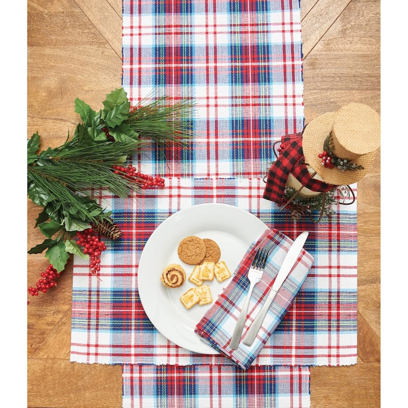 Morris Plaid Red and Green Woven Napkin Set of 6 - Set of 6