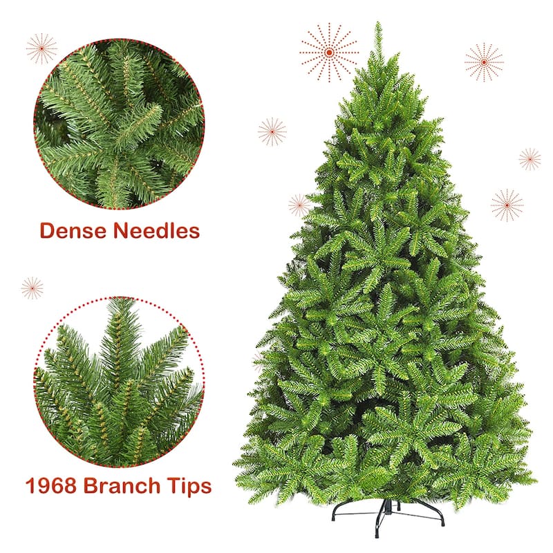 Gymax 7.5' 1968 Hinged Tip Artificial Christmas Fir Tree Patio Home