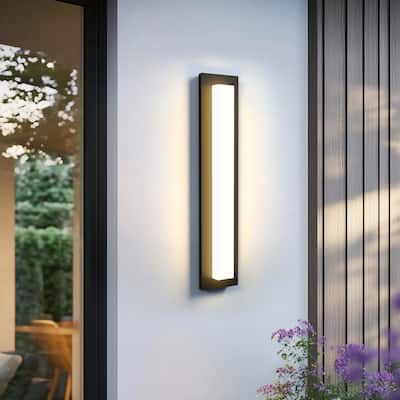 Aluminum LED Outdoor Wall Sconce Rectangle Wall Mounted Lights