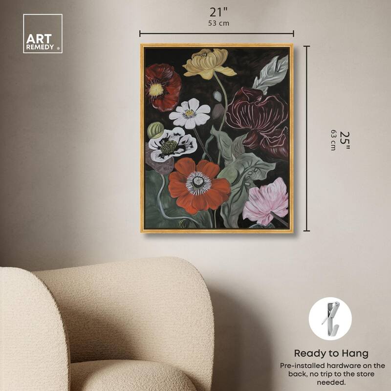 Ruby Revelry Canvas by Art Remedy