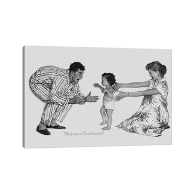 iCanvas "Baby's First Step" by Norman Rockwell Canvas Print