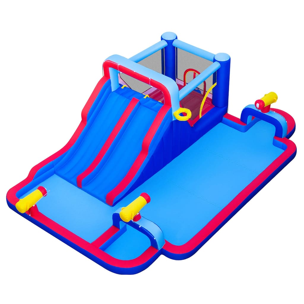 Costway Inflatable Water Slide Park Kids Bounce House Splash Pool - See Details