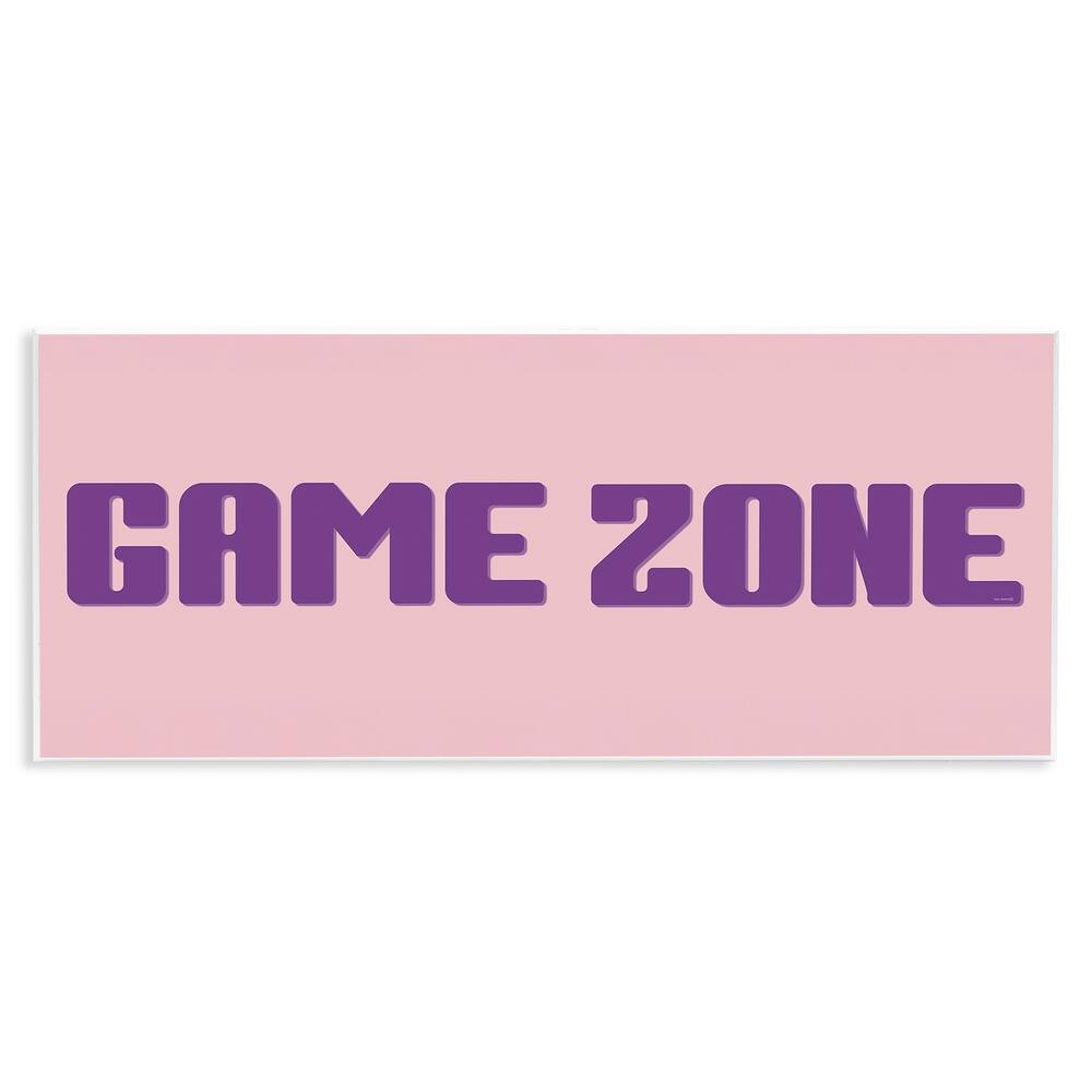 Stupell Game Zone Purple & Pink Wall Plaque Art Design By Yass Naffas Designs