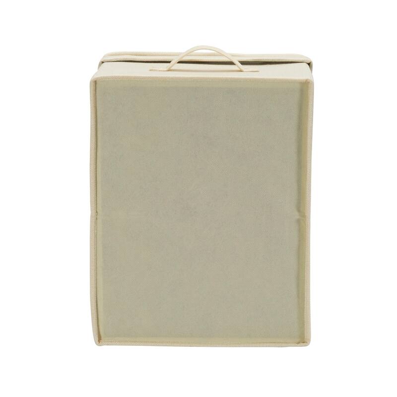 Household Essentials Canvas Storage Bins with Removable Lid, Set of 2