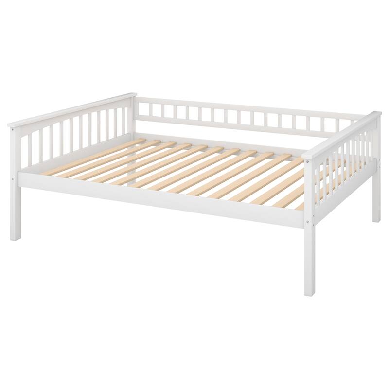 Full Over Full Wood Bunk Bed with Drawers and Guardrail