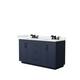 Option Dark Blue, Black Trim, White Quartz Top