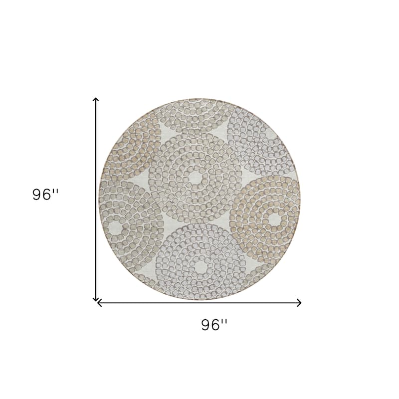 HomeRoots Geometric Transitional Rectangle Outdoor Rug