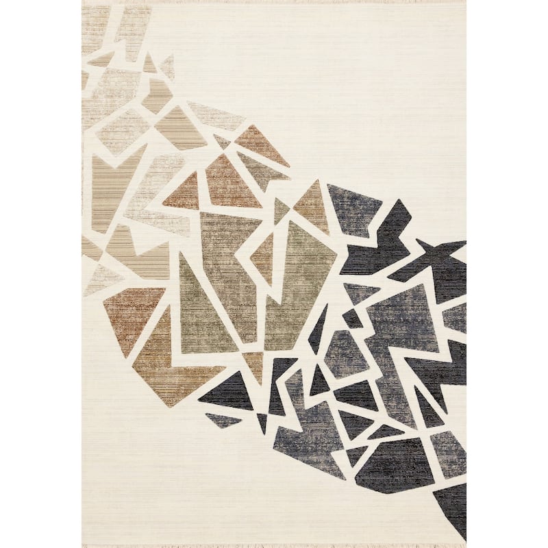 HomeRoots Abstract Modern Rectangle Area Rug - 8' X 10'