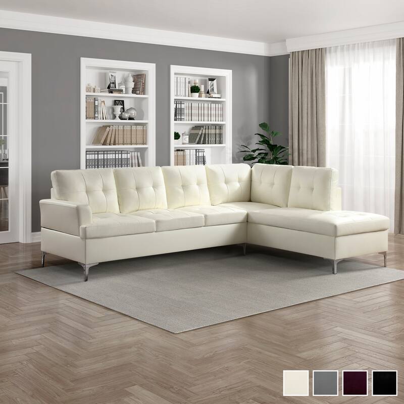 MCCafferty Faux Leather Sectional Sofa