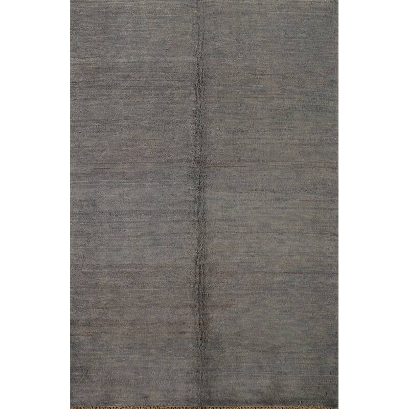 Modern Gabbeh Oriental Rug Hand-Knotted Bedroom Wool Carpet - 2'8"x 4'1"