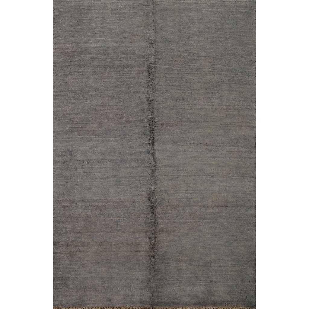 Modern Gabbeh Oriental Rug Hand-Knotted Bedroom Wool Carpet - 2'8"x 4'1"