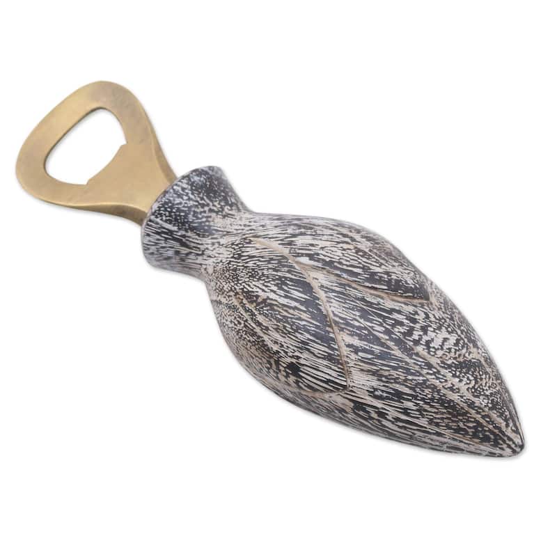Novica Handmade Young Lotus Wood Bottle Opener
