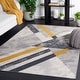 preview thumbnail 3 of 11, SAFAVIEH Odyssey Xaviera Mid-Century Modern Rug 4' x 6' - Grey/Gold Black - Rectangle