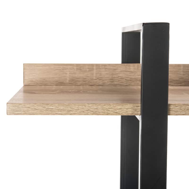 SAFAVIEH Perihan Light Brown/ Black Etagere - 47.3' x 12.6' x 55' - 47Wx13Dx55H