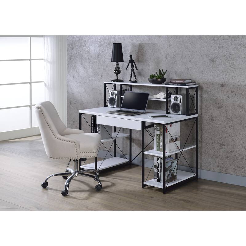 Versatile Modern Writing Desk with Sturdy Construction and Ample Storage