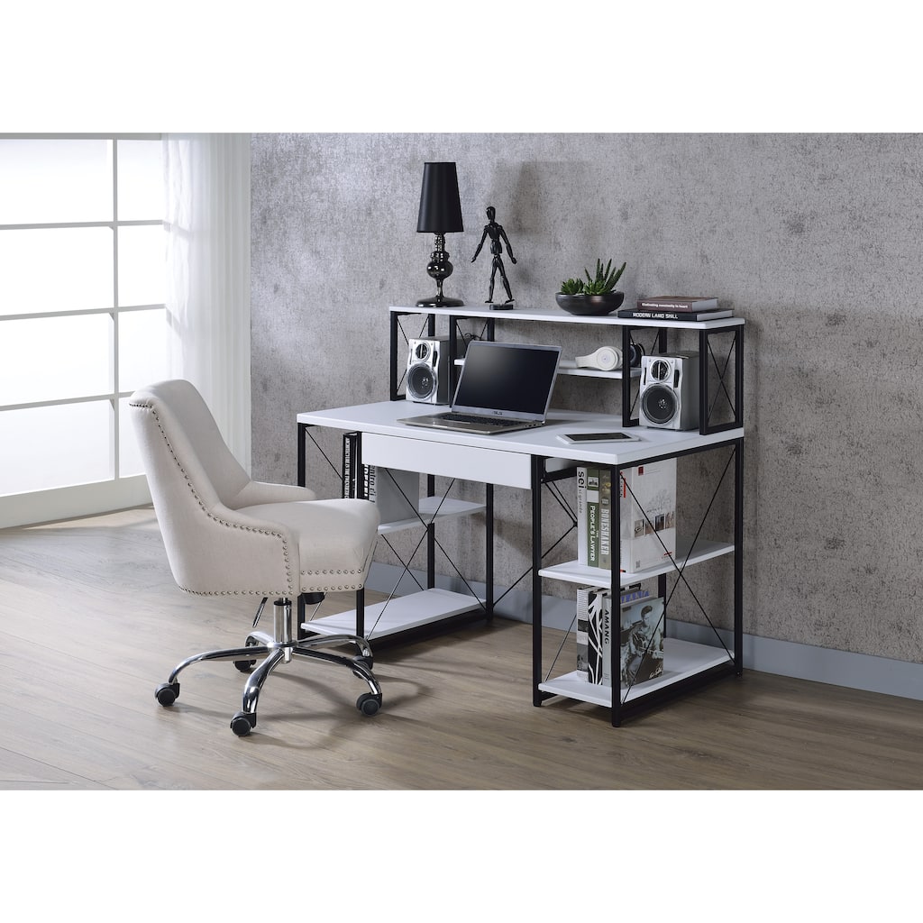 Versatile Modern Writing Desk with Sturdy Construction and Ample Storage