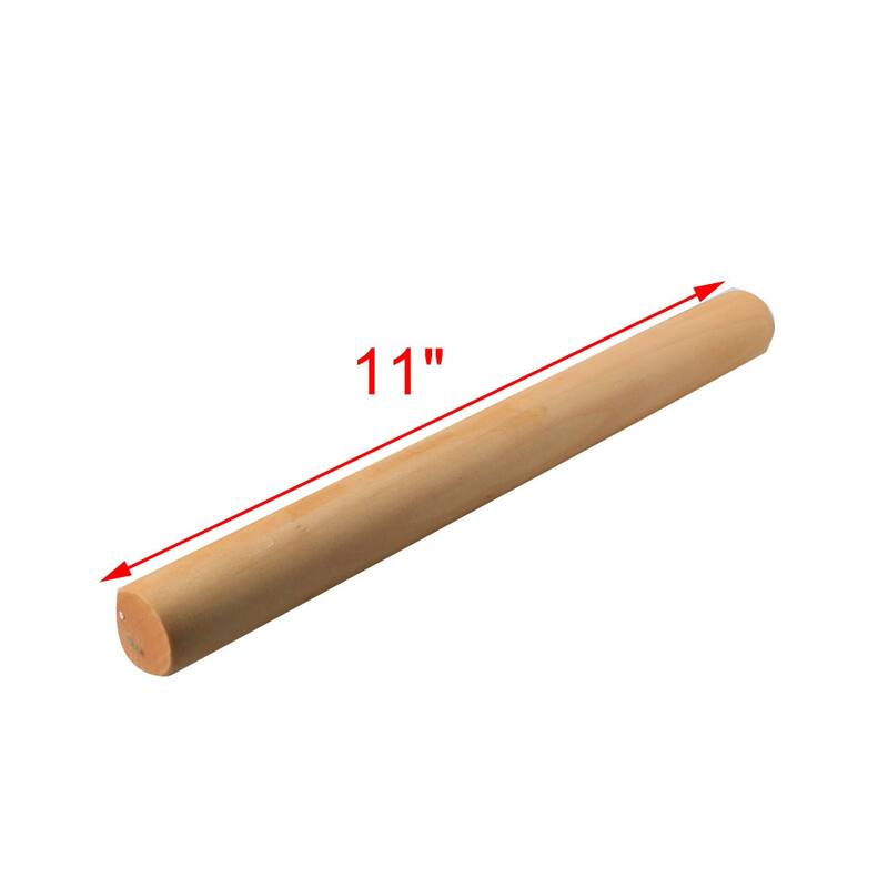 Baking Pizza Dumpling Skin Maker Dough Roller Rolling Pin Kitchen 11" - Wooden Color - Wooden Color