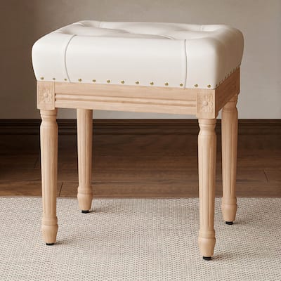 Vanity Chair Ottoman Foot Rest, Makeup Vanity Stool for Makeup Room, Foot Stool for Living Room, Bedroom