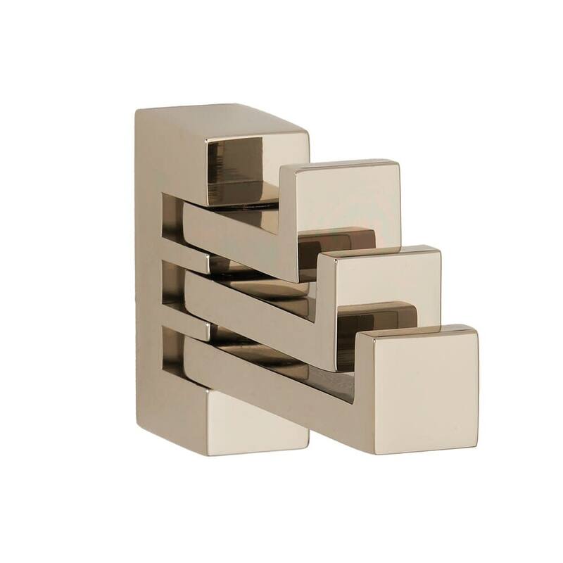 Alno A6485 Linear 5/8" Wide Solid Metal Modern Triple Swivel Arm - Polished Nickel