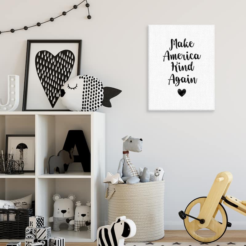 Make America Kind by Jan Weiss Canvas Art Print