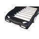 preview thumbnail 10 of 10, Twin Size Race Car-Styled Platform Bed with Functional Wheels and Safety Rails