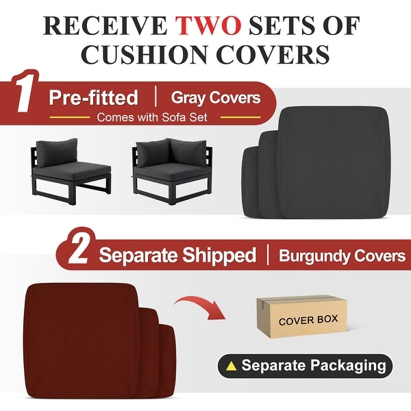FINCATI Aluminum Outdoor Patio Furniture Conversation