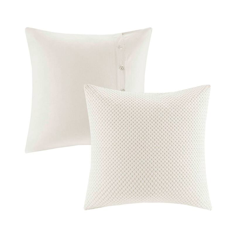 Madison Park Signature Essence Oversized Cotton Clipped Jacquard Comforter Set with Euro Shams and Throw Pillows