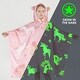 preview thumbnail 26 of 33, Marina Decoration Glow in the Dark Blanket Wearable Hoodie for Kids Girls Boys Soft Warm Flannel Fleece Hooded Sweatshirt Pink