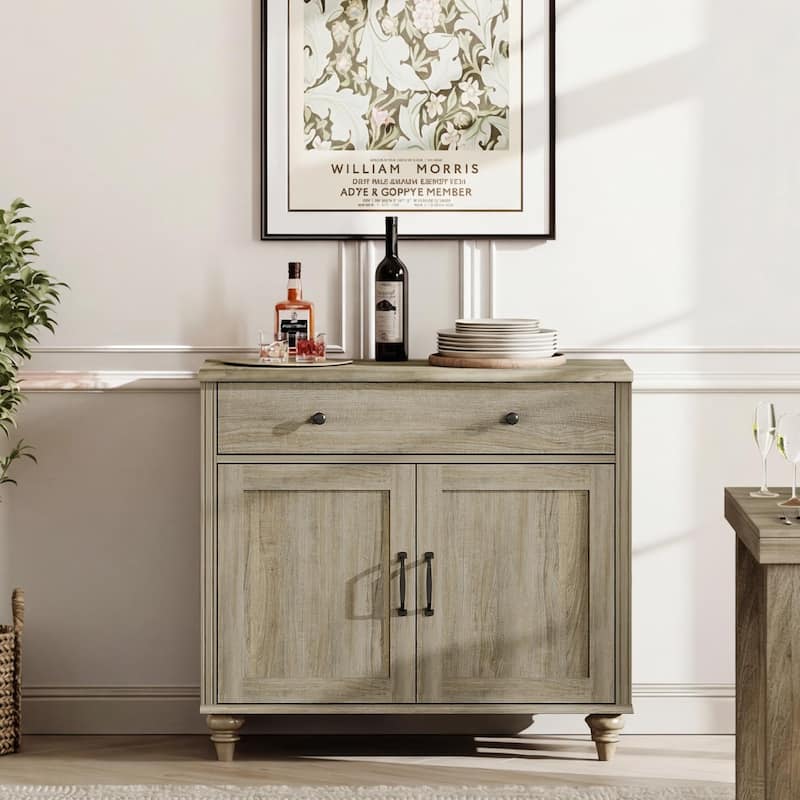 Farmhouse TV Stand for 75 inch TV, TV Console with Storage