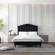preview thumbnail 33 of 55, Tufted Upholstered Platform Bed with Sturdy Center Legs and Elegant Headboard for Bedroom by HULALA HOME