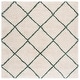 preview thumbnail 42 of 161, SAFAVIEH Hudson Shag Estella Diamond Trellis 2-inch Thick Rug 4' Square - Ivory/Green