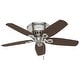 preview thumbnail 12 of 27, Hunter 42" Builder Low Profile Ceiling Fan with 3-Light LED Light Kit and Pull Chain