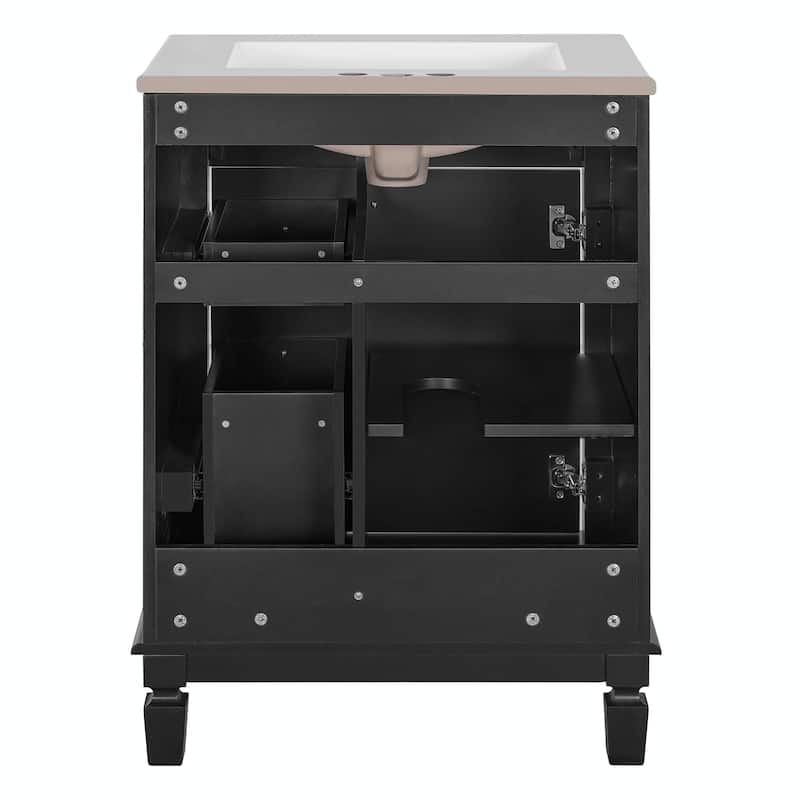 24" Bathroom Vanity with Ceramic Sink