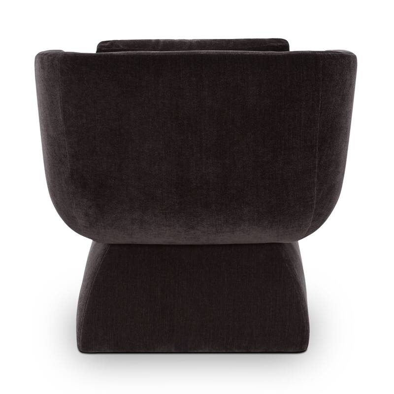 Zeno Chenille Velvet Fabric Lounge Chair