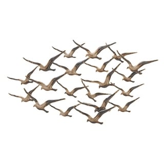 Flying Flocking Birds Dark Bronze