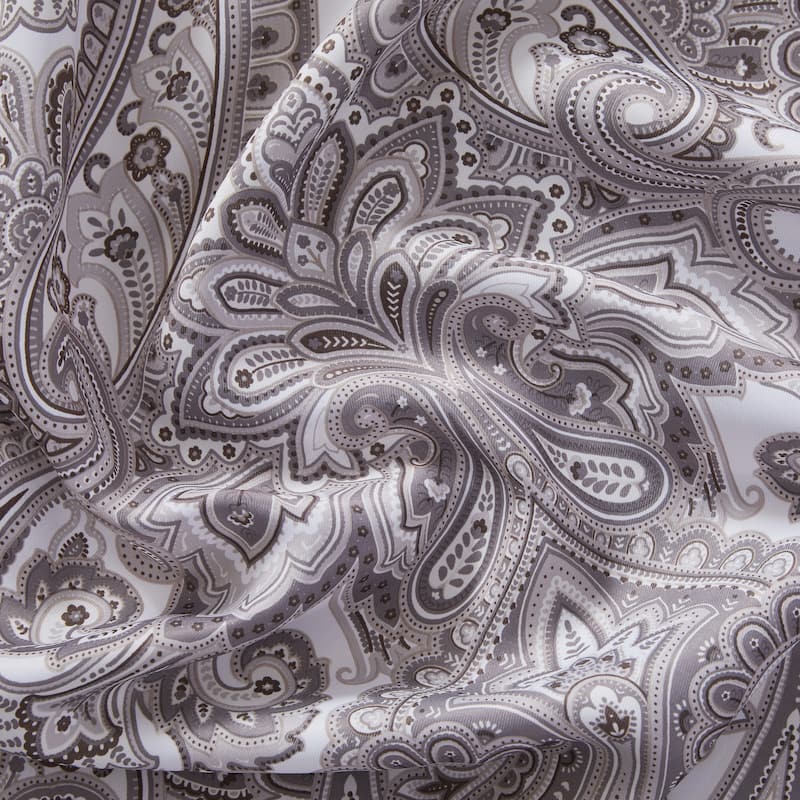 HLC.me Paris Paisley Print Light Reducing Filtering Grommet Window Curtain Panels - Set of 2