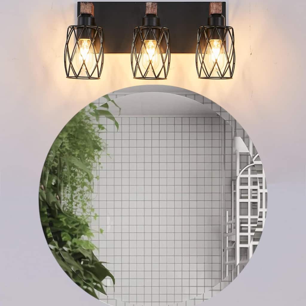 KISRAIS Farmhouse Bathroom Vanity Light with 3/4/5/6/7 Lights for Bathroom, Hallway (Bulb Not Included)