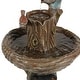 preview thumbnail 6 of 6, Brown Resin Carved Tree Bird Bath Fountain - 33.9" H x 18.9" W x 18.9" D