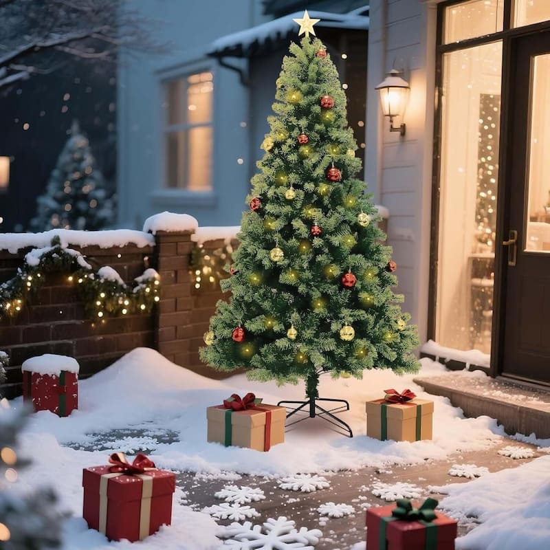 Artificial Christmas Tree with Remote Control for Living Room Office Party Decoration - N/A