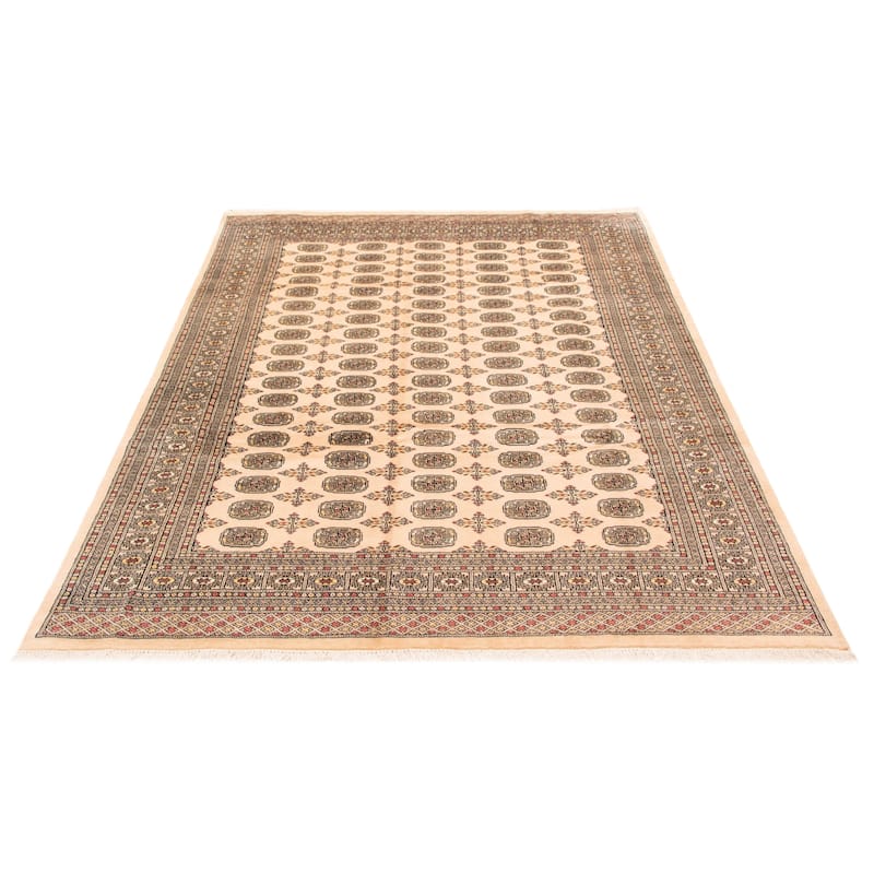 ECARPETGALLERY Hand-knotted Finest Peshawar Bokhara Ivory Wool Rug - 8'1 x 11'3