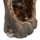 preview thumbnail 8 of 7, Brown Resin Hollow Tree and Birdhouse Outdoor Fountain
