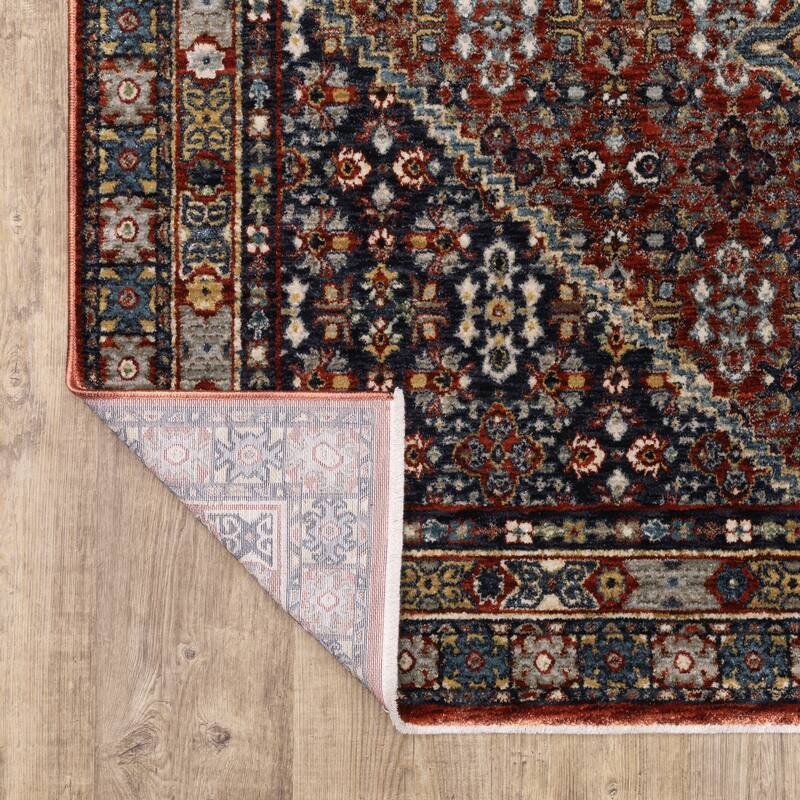 Esme Vintage Medallion Red/ Multi Area Rug