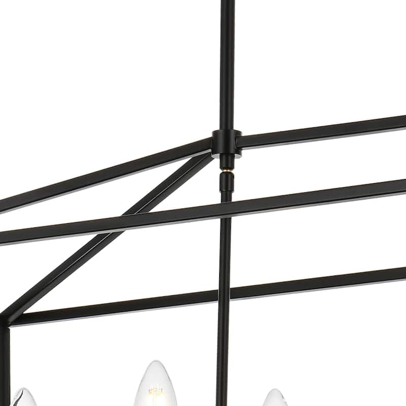 5-Light Traditional Farmhouse Linear Chandelier