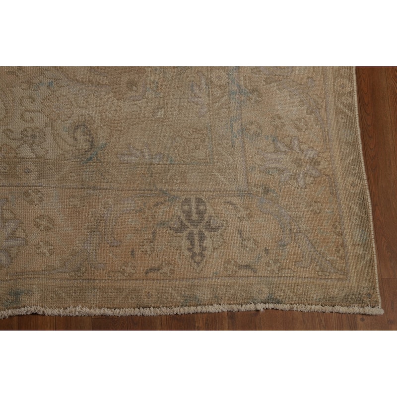 Traditional Tabriz Persian Vintage Area Rug Hand-Knotted Wool Carpet - 9'7" x 12'8"