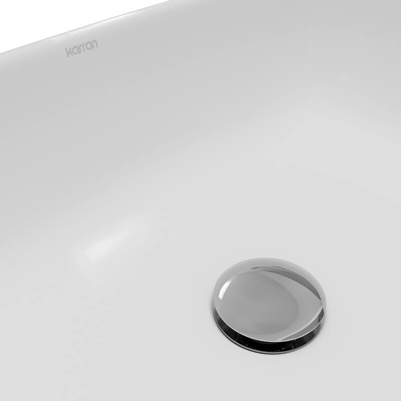 Karran Valera 19" Vitreous China Vessel Bathroom Sink in White