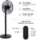 preview thumbnail 2 of 6, Pedestal Standing Fan, 12-Speed Oscillating Stand Fan with Remote Control and 9H Timer, Quiet Portable Standing Floor Fan