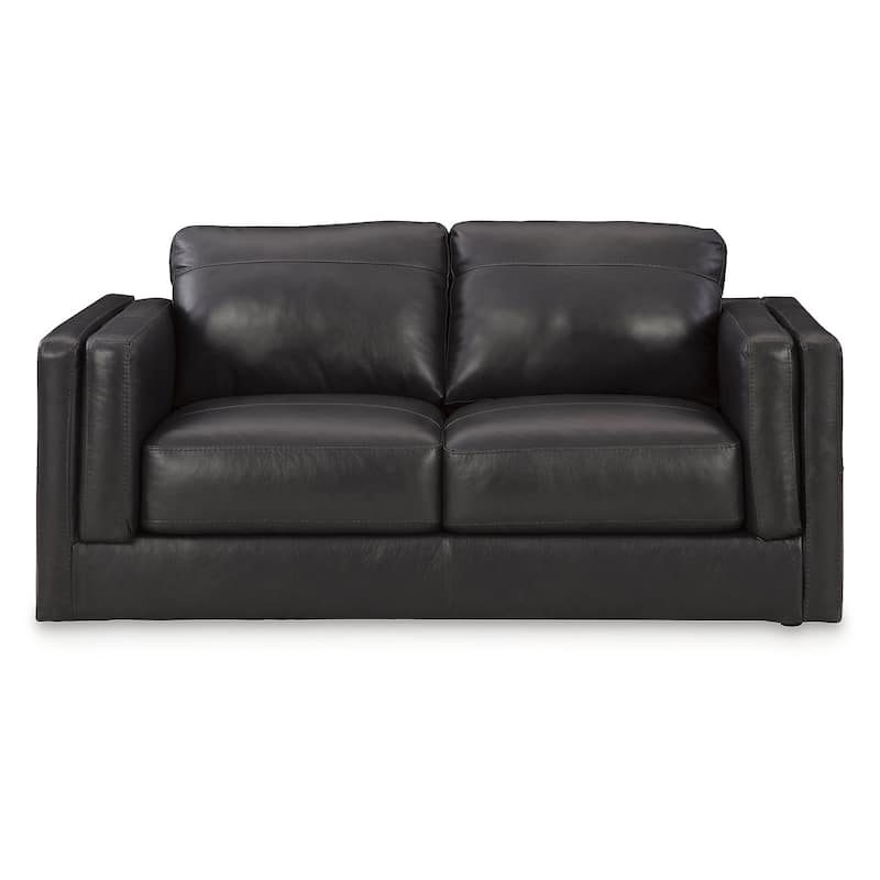Signature Design by Ashley Amiata Onyx Loveseat - 70"W x 41"D x 35"H